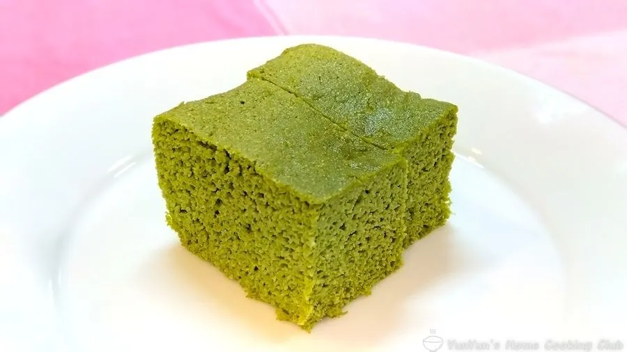 完成した抹茶おから蒸しパン。