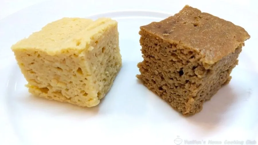 ドリップバッグコーヒーで作った蒸しパンとインスタントコーヒーで作った蒸しパン。